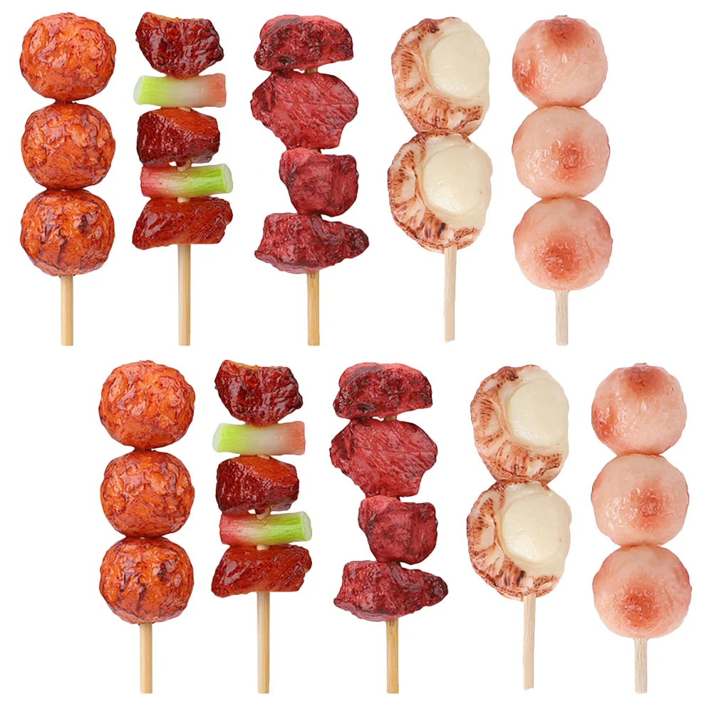 10 Pcs Food Simulation Barbecue Skewers Child Toys Kitchen Playset Pvc Artificial
10 Pcs Food Simulation Barbecue Skewers Child Toys Kitchen Playset Pvc Artificial
