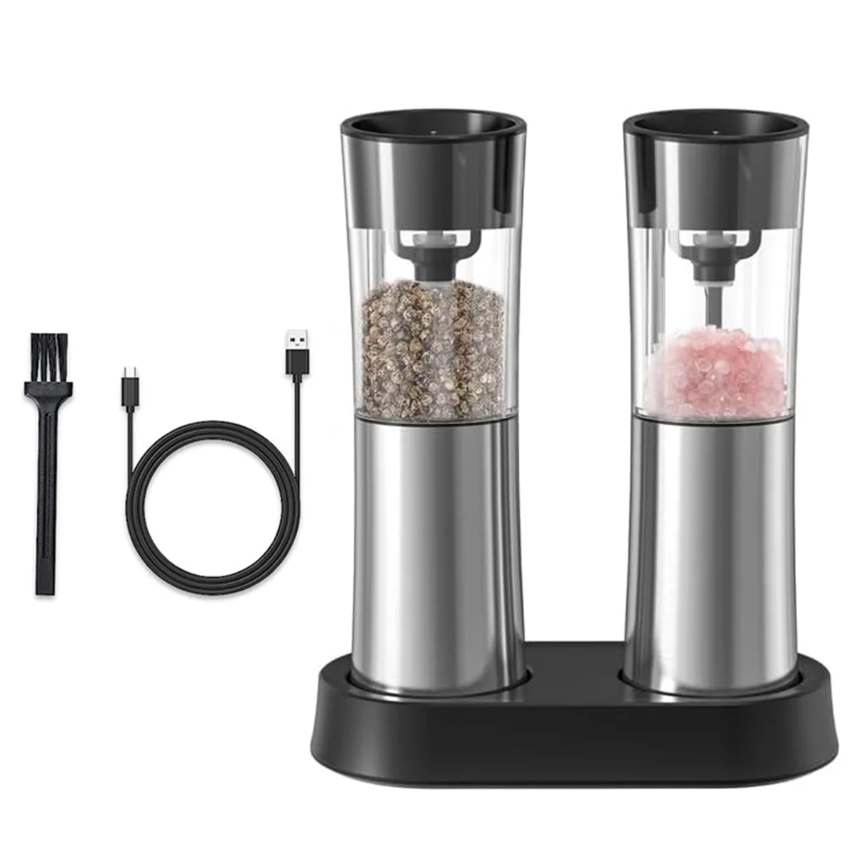 Electric Salt and Pepper Grinder Set with USB Rechargeable ,Electric Pepper Mill Set Automatic Induction Grinder
Electric Salt and Pepper Grinder Set with USB Rechargeable ,Electric Pepper Mill Set Automatic Induction Grinder