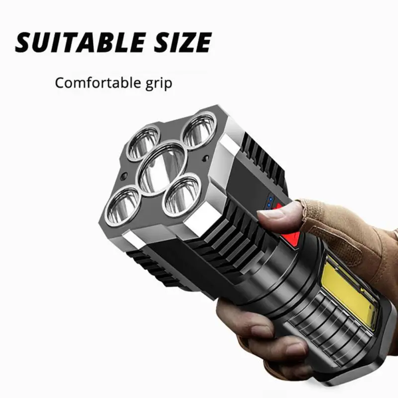 LED Super Bright Flashlight Multi-function Rechargeable Outdoor Waterproof Led Long-range Spotlight Battery Display COB Light
LED Super Bright Flashlight Multi-function Rechargeable Outdoor Waterproof Led Long-range Spotlight Battery Display COB Light