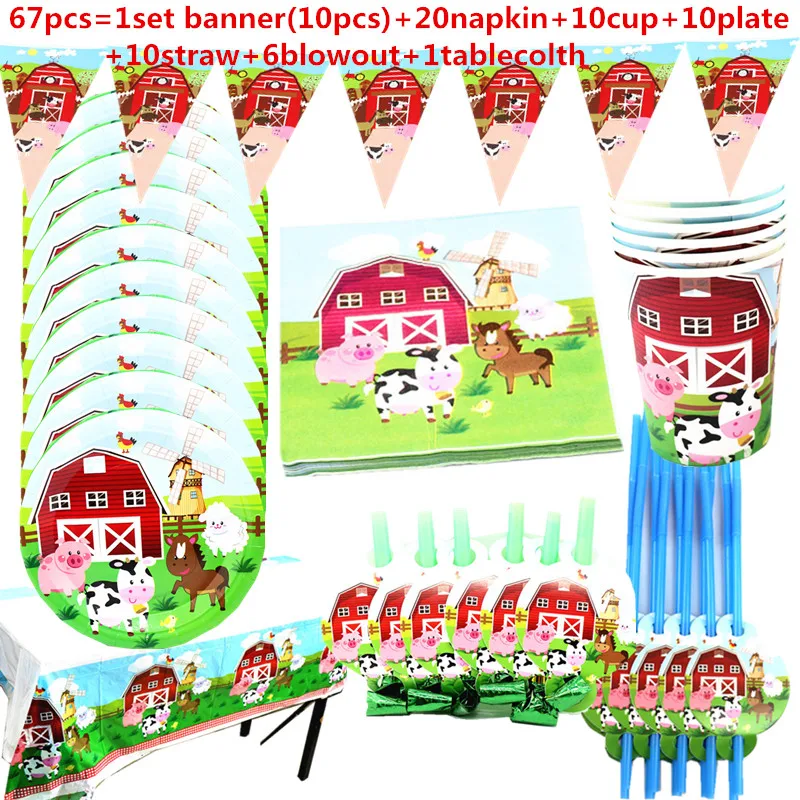 Farm Animals Theme Party Favors Decorations Balloon plate cup Disposable Tableware Sets Birthday Party Supplies for 10-20people
Farm Animals Theme Party Favors Decorations Balloon plate cup Disposable Tableware Sets Birthday Party Supplies for 10-20people