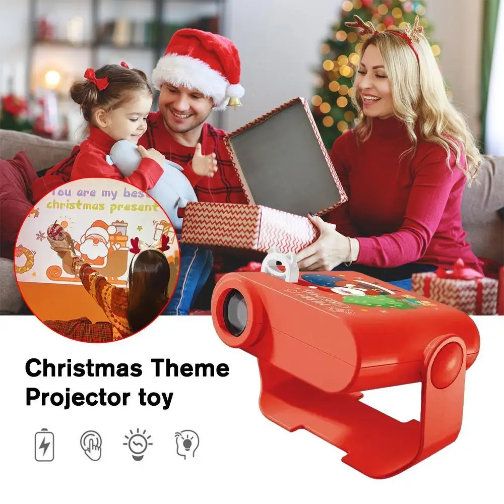 

Christmas Projection Early Education Cognition Before Bedtime Story Book Baby Projector Children Toy 5 Patterns Projector Toys