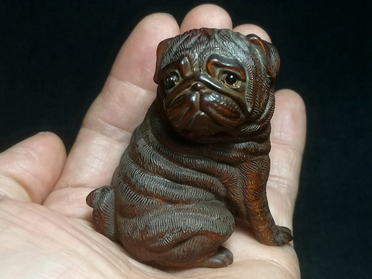 1919 Chinese Boxwood Hand Carved vivid Dog figure statue table deco Decoration Collection gift
1919 Chinese Boxwood Hand Carved vivid Dog figure statue table deco Decoration Collection gift