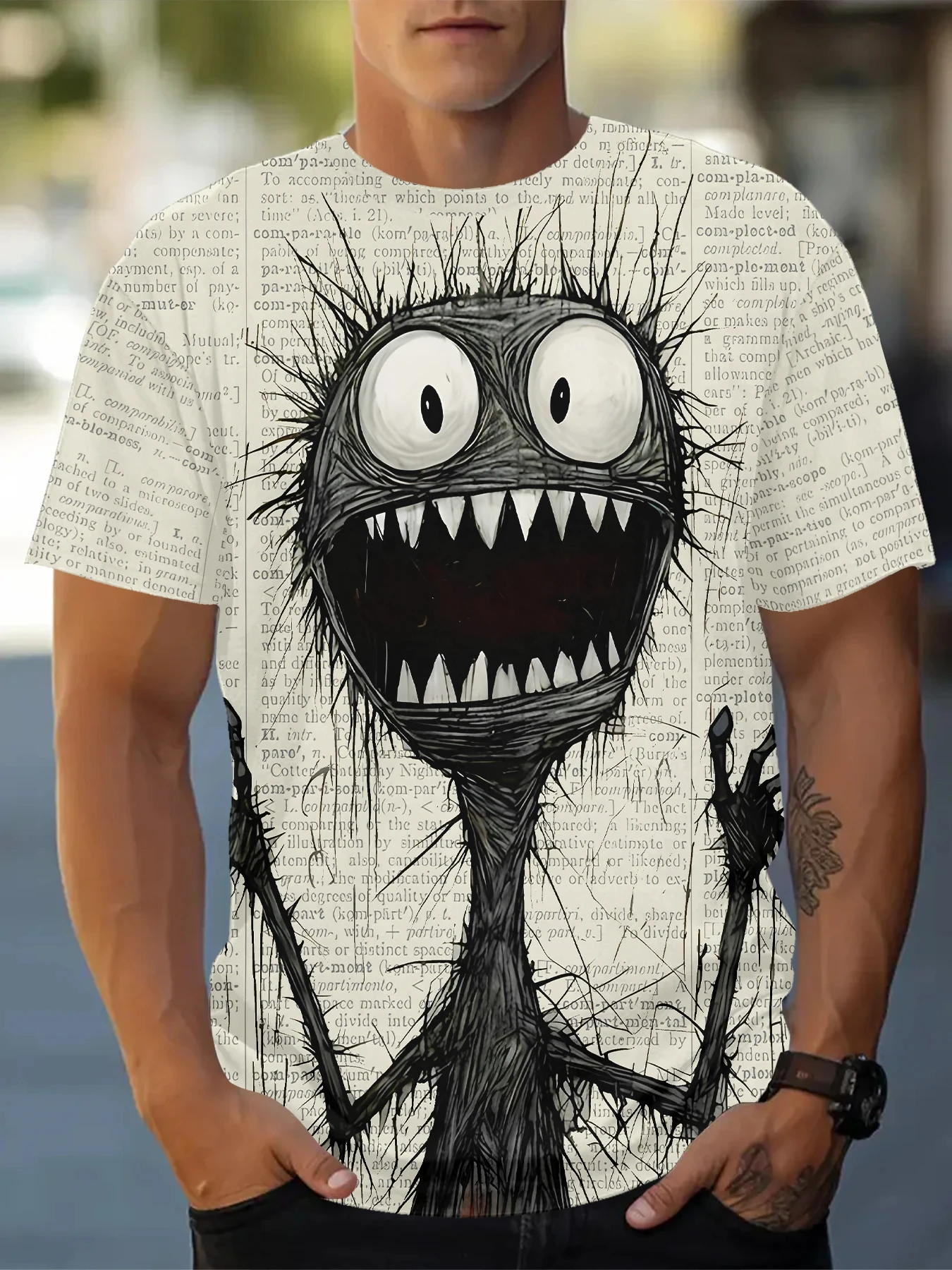 Summer new Harajuku Halloween retro strange wind scary face short sleeve T-shirt men's round neck short sleeve top costume
Summer new Harajuku Halloween retro strange wind scary face short sleeve T-shirt men's round neck short sleeve top costume