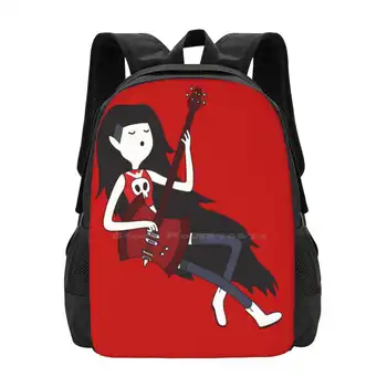 Hot Sale Backpack Fashion Bags Adventuretime The Vampire Queen Cute Adventure Time Cartoon Guitarist Bassist Bass Guitar Rocker