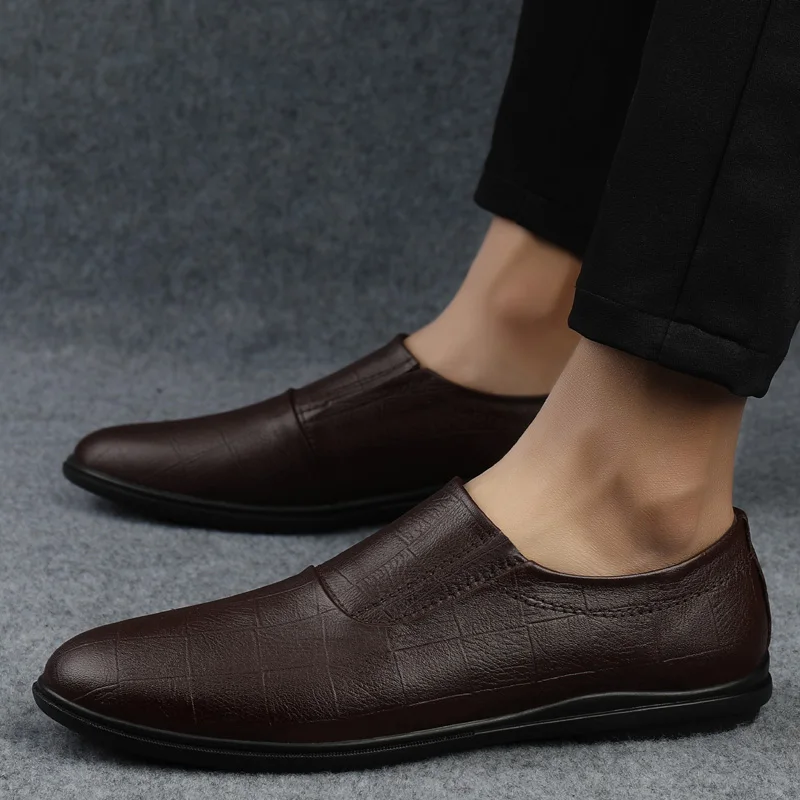 Men Dress Shoes Men's Genuine Leather Casual Slip on Soft Anti-slip Rubber Loafers Shoes Men Business Office Driving Shoes Man
Men Dress Shoes Men's Genuine Leather Casual Slip on Soft Anti-slip Rubber Loafers Shoes Men Business Office Driving Shoes Man