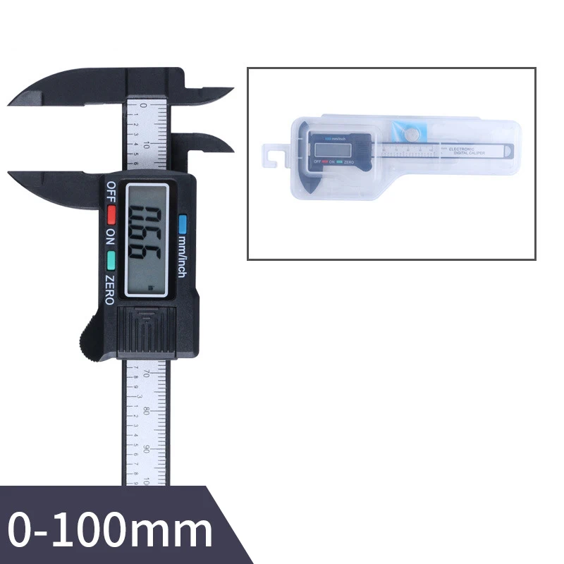 U50 4inch Electronic Vernier Caliper 100mm Digital LCD Carbon Fiber Micrometer Measuring Tool Caliper Gauge Micrometer Ruler
U50 4inch Electronic Vernier Caliper 100mm Digital LCD Carbon Fiber Micrometer Measuring Tool Caliper Gauge Micrometer Ruler