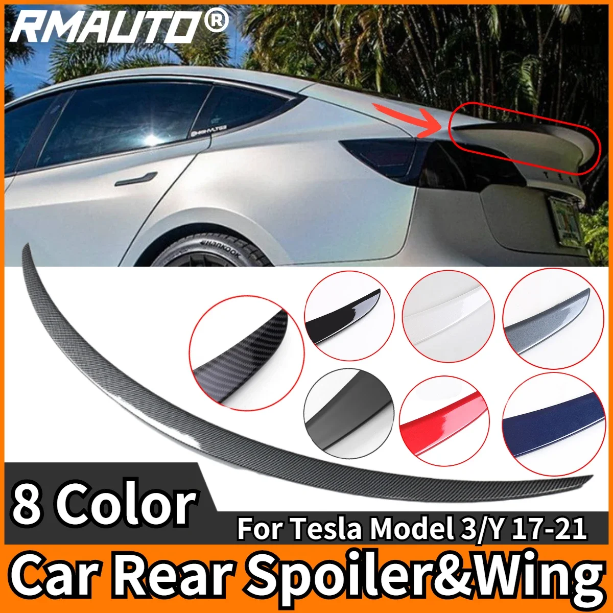 RMAUTO Carbon Fiber Rear Trunk Spoiler Wing Performance Type For Tesla Model 3 2017-2021 Model Y 2021 Car Accessories Body Kit
RMAUTO Carbon Fiber Rear Trunk Spoiler Wing Performance Type For Tesla Model 3 2017-2021 Model Y 2021 Car Accessories Body Kit