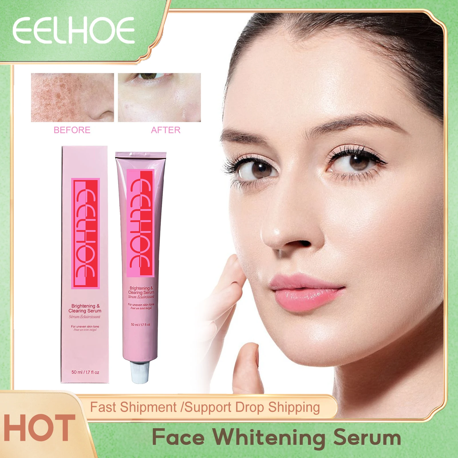 EELHOE Face Whitening Serum Fade Dark Spots Freckle Melasma Remove Pigmentation Melanin Correcting Moisturizing Brighten Essence
EELHOE Face Whitening Serum Fade Dark Spots Freckle Melasma Remove Pigmentation Melanin Correcting Moisturizing Brighten Essence