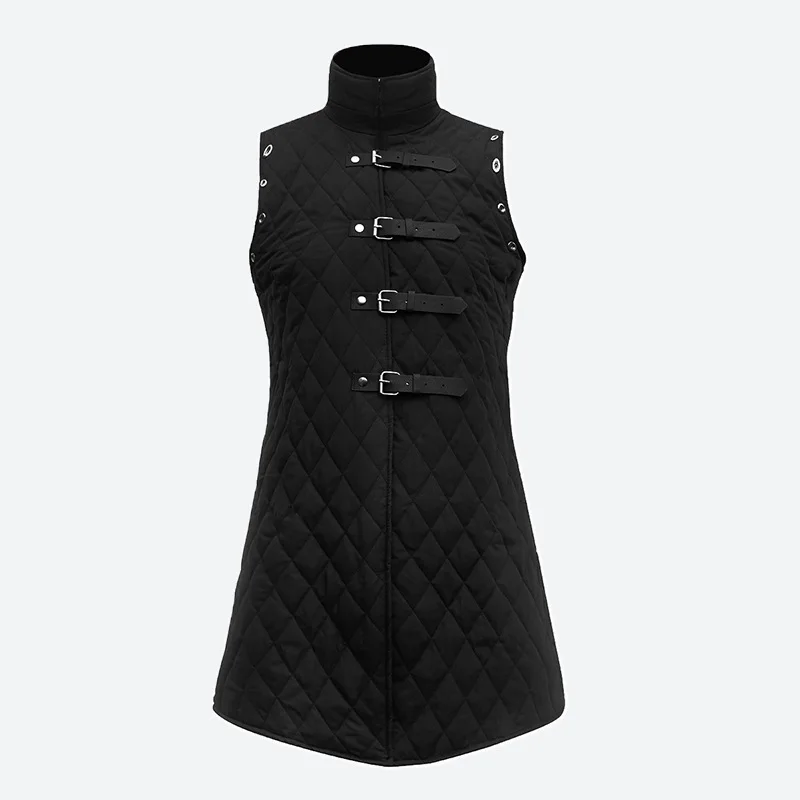 

Men's Gothic Tuxedo Vest Medieval Vintage Sleeveless Steampunk Victorian Suit Vests Male Halloween Party Retro Cosplay Trench