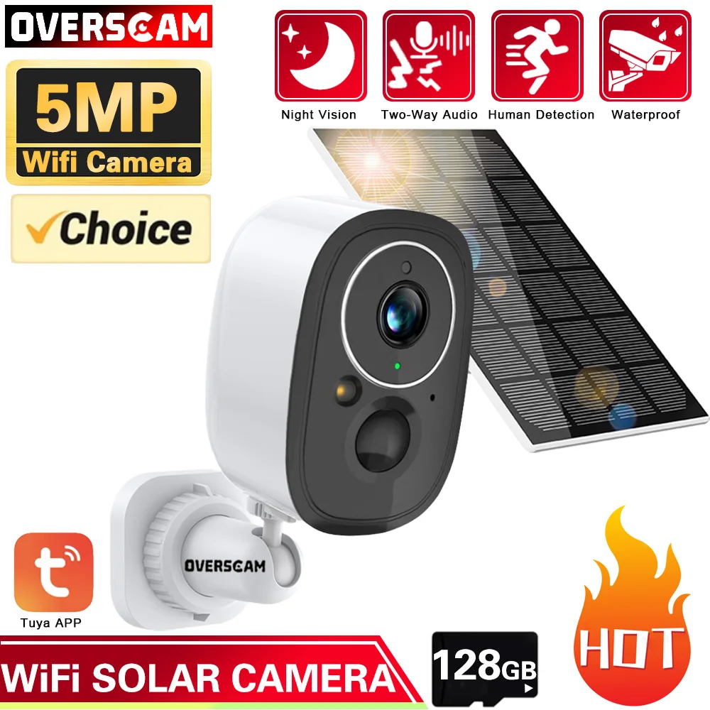 5MP Tuya WIFI Solar Outdoor PIR Motion Detection Built-In Battery Security CCTV With Solar Panel Surveillance Wireless Camera
5MP Tuya WIFI Solar Outdoor PIR Motion Detection Built-In Battery Security CCTV With Solar Panel Surveillance Wireless Camera