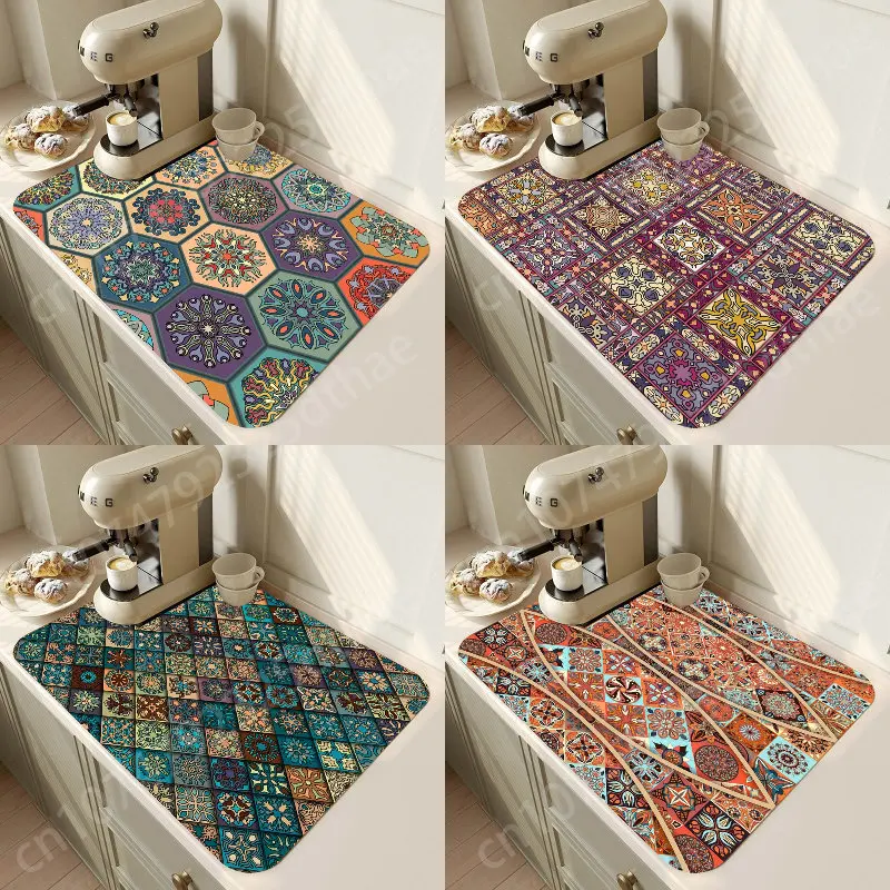 Vintage Printing Drain Pad Super Absorbent Colorful Dish Drying Mat Tableware Bottle Drainer Mats Kitchen Dinnerware Placemats
Vintage Printing Drain Pad Super Absorbent Colorful Dish Drying Mat Tableware Bottle Drainer Mats Kitchen Dinnerware Placemats
