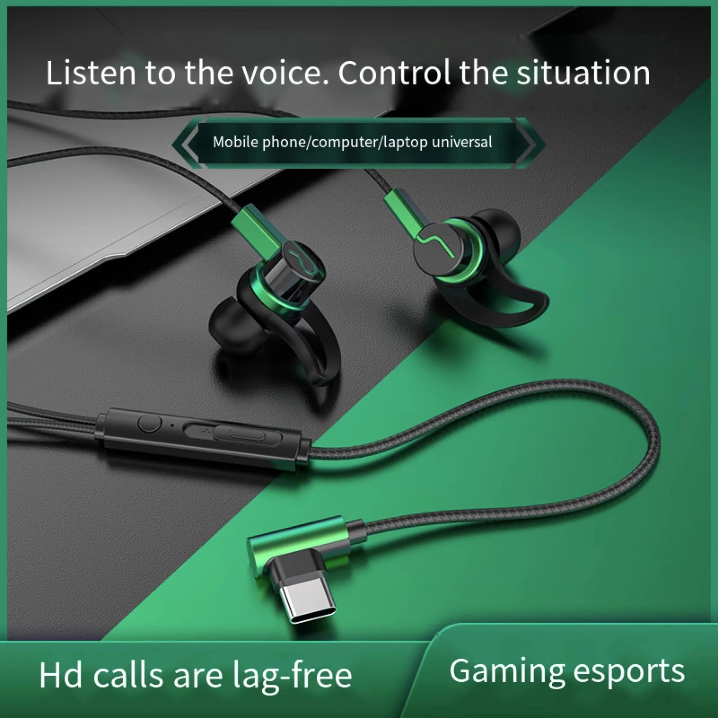 L Jack Type C Gamer Wired Earphones Gaming Green HiFi Bass Stereo Sport Headphone with Mic for Huawei Xiaomi Samsun Mobile Phone
L Jack Type C Gamer Wired Earphones Gaming Green HiFi Bass Stereo Sport Headphone with Mic for Huawei Xiaomi Samsun Mobile Phone