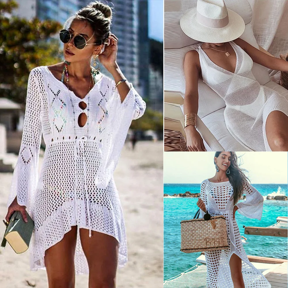Sexy Cover Up Bikini Women Swimsuit Cover-up Beach Bathing Suit Beach Wear Knitting Swimwear Mesh Beach Dress Tunic Robe
Sexy Cover Up Bikini Women Swimsuit Cover-up Beach Bathing Suit Beach Wear Knitting Swimwear Mesh Beach Dress Tunic Robe