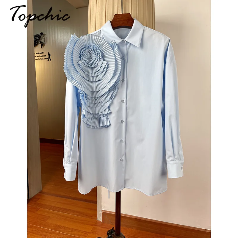 Runway Designers Tops for Women 2023 High Quality Elegant Flower Blusa Feminina Korean Fashion Oversized Shirt Female
Runway Designers Tops for Women 2023 High Quality Elegant Flower Blusa Feminina Korean Fashion Oversized Shirt Female