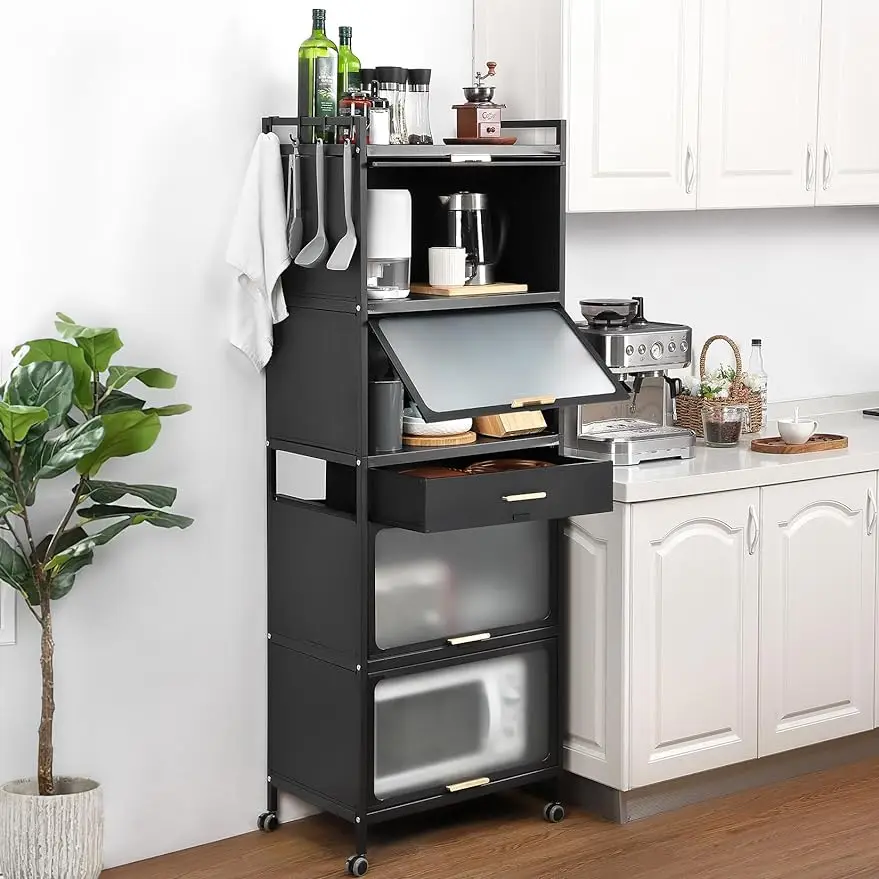 5 Tiers Freestanding Buffet Cupboards Sideboard with Brakeable Casters,Kitchen Pantry Storage Cabinet ,and Dinning Room
5 Tiers Freestanding Buffet Cupboards Sideboard with Brakeable Casters,Kitchen Pantry Storage Cabinet ,and Dinning Room
