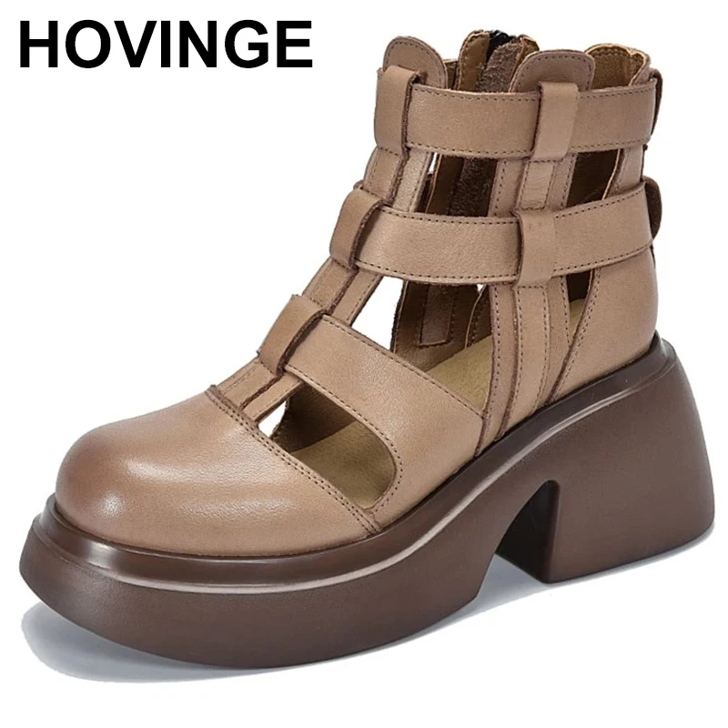 Women Sandals Wedges Heels Genuine Leather Round Toe Summer Fashion Female Gladiator Sandals Platform Shoes Woman
Women Sandals Wedges Heels Genuine Leather Round Toe Summer Fashion Female Gladiator Sandals Platform Shoes Woman