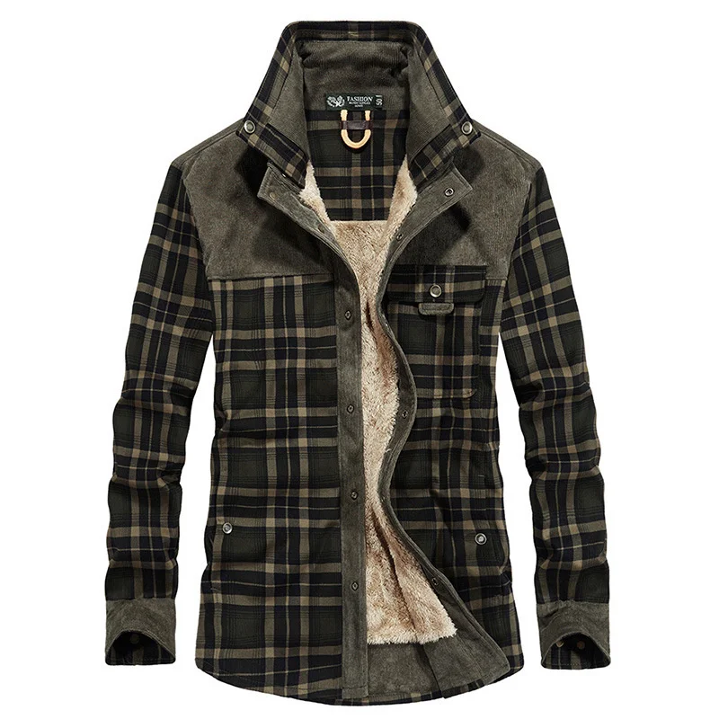 Autumn Winter Fleece Thickened Plaid Long Sleeve Shirt Outdoor Camping Trekking Travel Sport Training Men Warm Lamb Tops Camisa
Autumn Winter Fleece Thickened Plaid Long Sleeve Shirt Outdoor Camping Trekking Travel Sport Training Men Warm Lamb Tops Camisa