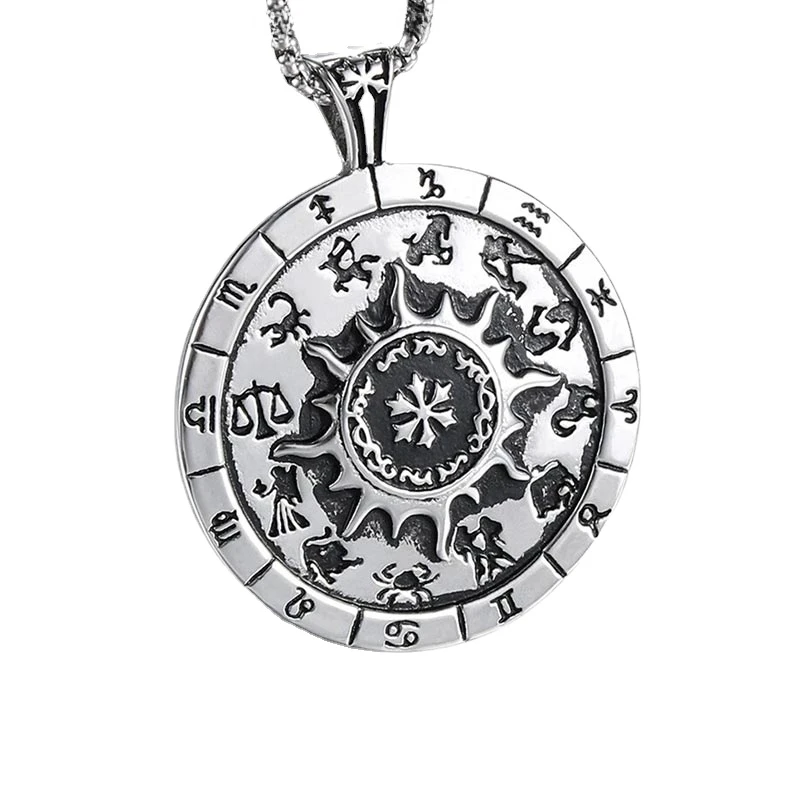 CHUANGCHENG Fashion 12 Constellations Men's Personalized Retro Six Star Stainless Steel Hanging Tag Necklace
CHUANGCHENG Fashion 12 Constellations Men's Personalized Retro Six Star Stainless Steel Hanging Tag Necklace