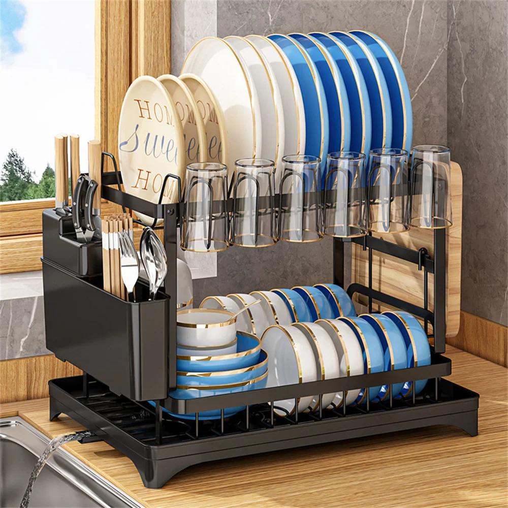 Storage Rack Stylish And Modern Easy To Assemble Household Use Space-saving Design Home Drainage Tray Rack With Removable Tray
Storage Rack Stylish And Modern Easy To Assemble Household Use Space-saving Design Home Drainage Tray Rack With Removable Tray