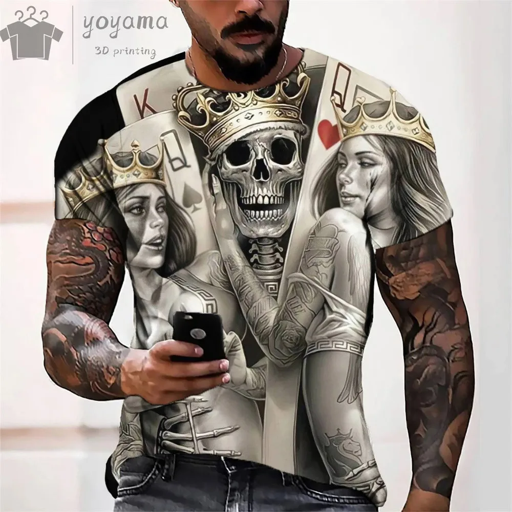 Men's Clothing Horror Skulls T Shirt Summer Casual Short Sleeve Tee Oversized T-Shirt Hip Hop Streetwear O-Neck Tops Loose Tees
Men's Clothing Horror Skulls T Shirt Summer Casual Short Sleeve Tee Oversized T-Shirt Hip Hop Streetwear O-Neck Tops Loose Tees
