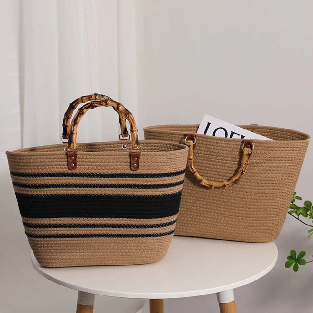 Cotton Bamboo Handle Beach Tote 6 Sd6d9f6a7e59a4cf8ad7e52b03d011a82O