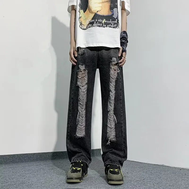 2023 Ropa Grunge Y2K уличная одежда мешковатые рваные джинсы брюки мужская одежда прямые черные потертые джинсовые брюки Kot Pantolon
2023 Ropa Grunge Y2K уличная одежда мешковатые рваные джинсы брюки мужская одежда прямые черные потертые джинсовые брюки Kot Pantolon