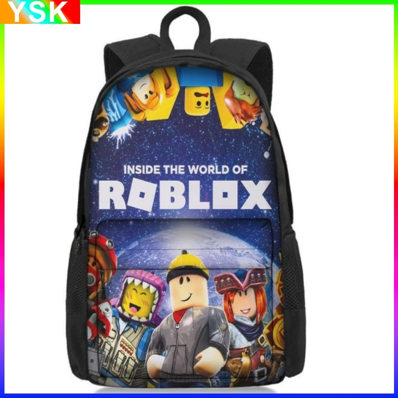 

Roblox with Compartments Primary and Middle School Students Schoolbag Sport Backpack Lightening Boys Girls Cosplay Anime Mochila