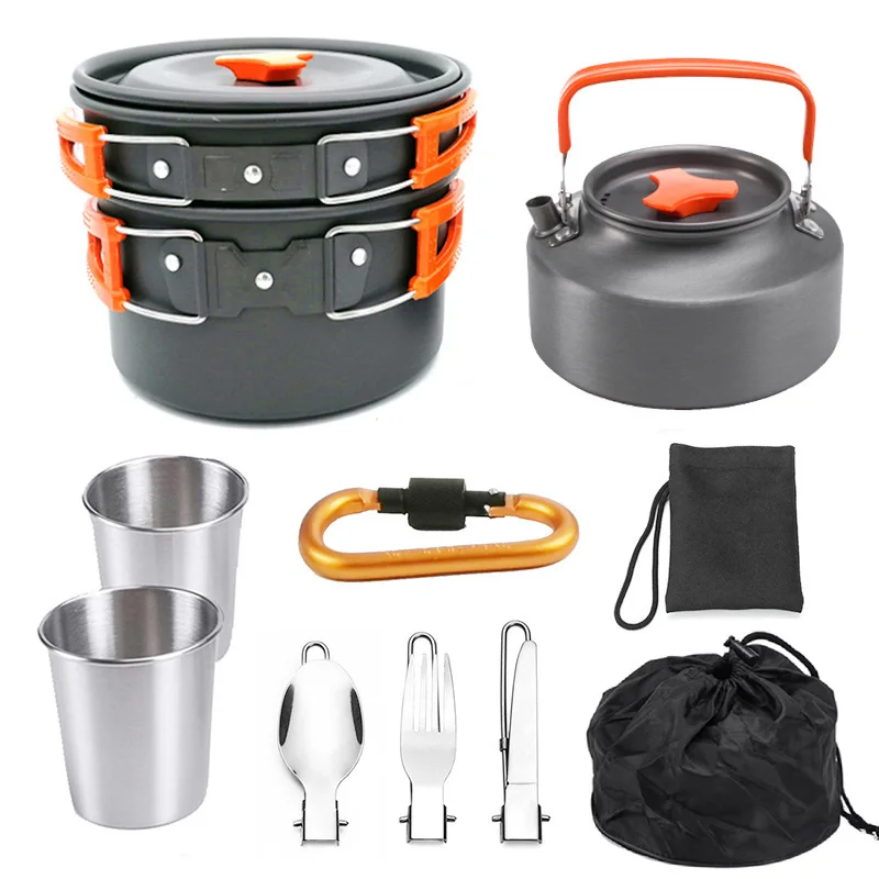 3 people Camping Cookware folding cookware set Outdoor Cooking Set Heat Cooker Tableware Pot Tourist Kitchen Utensil Equipment
3 people Camping Cookware folding cookware set Outdoor Cooking Set Heat Cooker Tableware Pot Tourist Kitchen Utensil Equipment