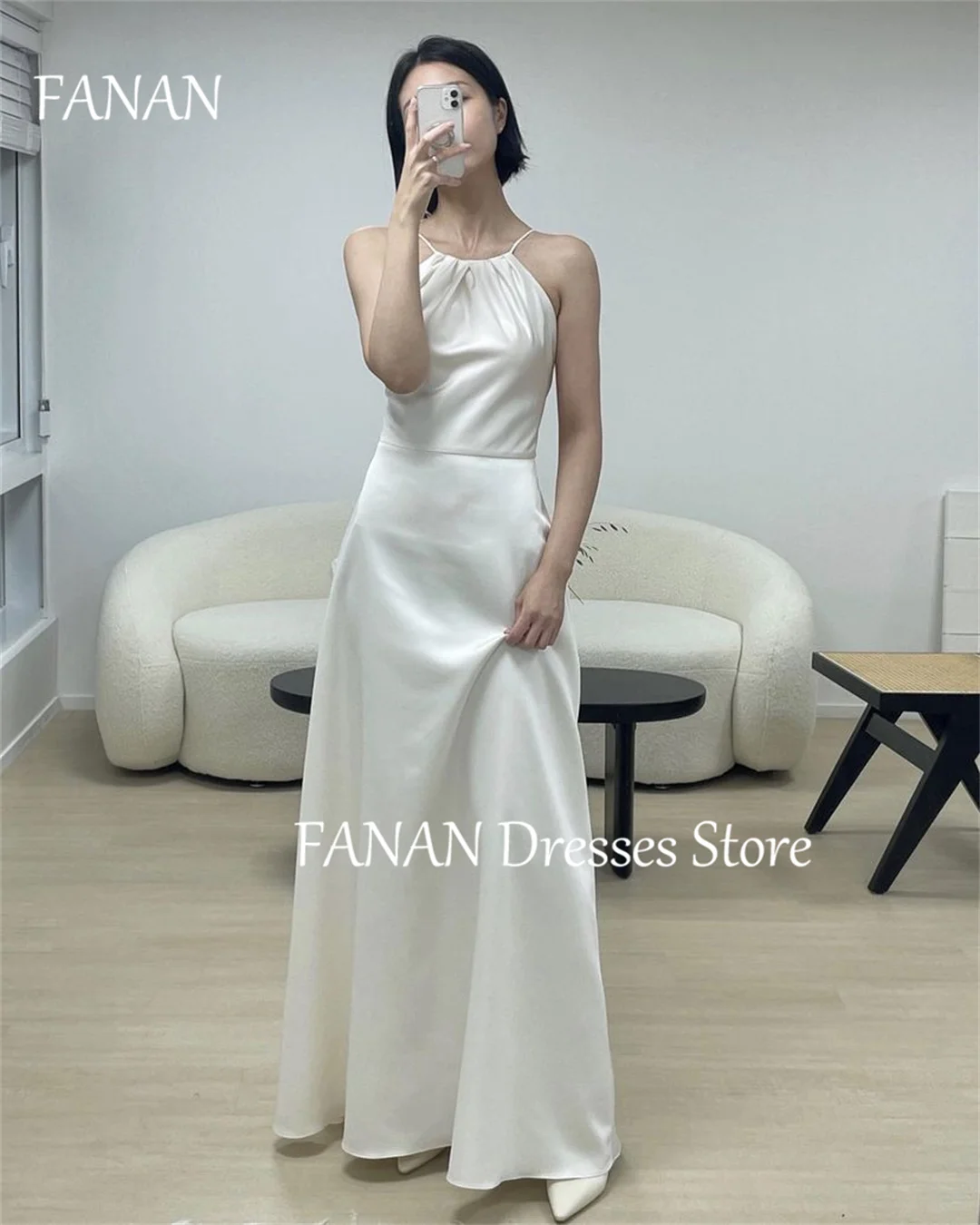 FANAN Korea Mermaid Simple Wedding Dresses 웨딩드레스 Ivory Halter Satin Floor Length Luxury Custom Made Bride Gowns Plus Size
FANAN Korea Mermaid Simple Wedding Dresses 웨딩드레스 Ivory Halter Satin Floor Length Luxury Custom Made Bride Gowns Plus Size