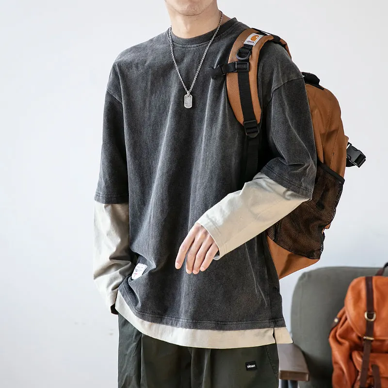 Japanese Streetwear Fake Two Sweatshirts Fashion Round Neck Loose Pullover Men Clothing Harajuku Top Hip Hop Casual Clothes
Japanese Streetwear Fake Two Sweatshirts Fashion Round Neck Loose Pullover Men Clothing Harajuku Top Hip Hop Casual Clothes