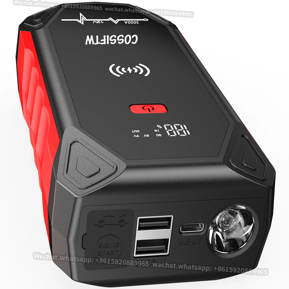 COSSFITW 3000A Peak Car Jump Starter Ultimate Speed Portable Booster Cables 20000Mah Start Power Bank Starters
COSSFITW 3000A Peak Car Jump Starter Ultimate Speed Portable Booster Cables 20000Mah Start Power Bank Starters