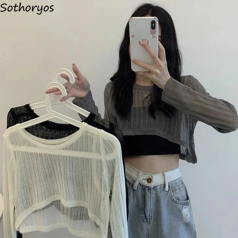 Shrugs Women Breathable O-neck Hollow Out Sun Shading Summer Crop Tops Bolero Elegant Sexy Loose Korean Style Mujer Shawl Trendy
Shrugs Women Breathable O-neck Hollow Out Sun Shading Summer Crop Tops Bolero Elegant Sexy Loose Korean Style Mujer Shawl Trendy
