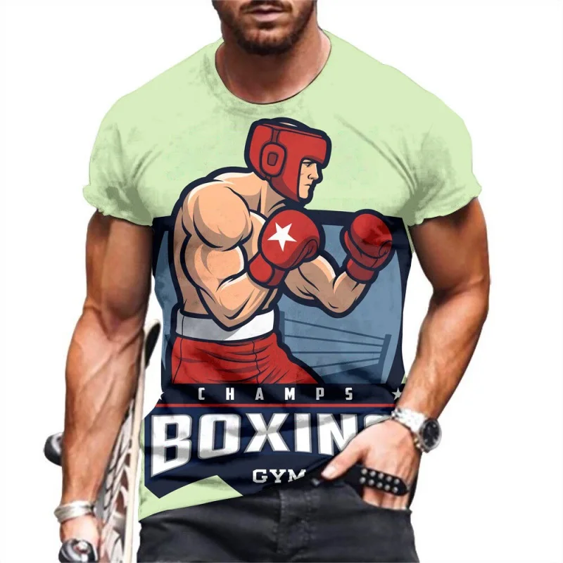 Men's Fitness Boxing Tshirt 3d Print Summer Casual Short Sleeve Loose Fit Tee Tops Men's Oversized Tshirt Homme Streetwear
Men's Fitness Boxing Tshirt 3d Print Summer Casual Short Sleeve Loose Fit Tee Tops Men's Oversized Tshirt Homme Streetwear