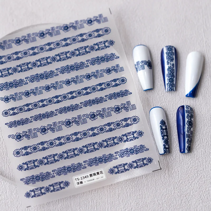 Blue and White Porcelain China Style Nail Stickers Special Simple Blue Nail Art Decorative Pattern Accessories Nail Supplies
Blue and White Porcelain China Style Nail Stickers Special Simple Blue Nail Art Decorative Pattern Accessories Nail Supplies