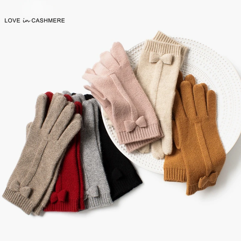 Cashmere Gloves Winnter Knitted Cashmere Gloves with Small Bows for Warmth in Autumn and Winter for Women
Cashmere Gloves Winnter Knitted Cashmere Gloves with Small Bows for Warmth in Autumn and Winter for Women