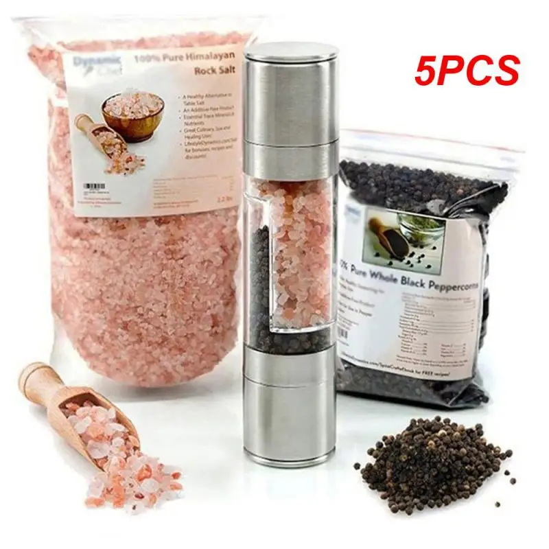 5PCS Convenient Stainless Steel Grinder Grinding Bottle Kitchen Tools For Grinding 260 Grams Manual Salt Pepper Grinder
5PCS Convenient Stainless Steel Grinder Grinding Bottle Kitchen Tools For Grinding 260 Grams Manual Salt Pepper Grinder