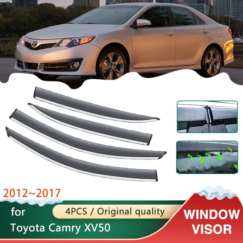 

Car Side Windows Visors for Toyota Camry XV50 50 Sedan Daihatsu Altis Aurion 2012~2017 Accessories Awnings Sun Guard Deflector