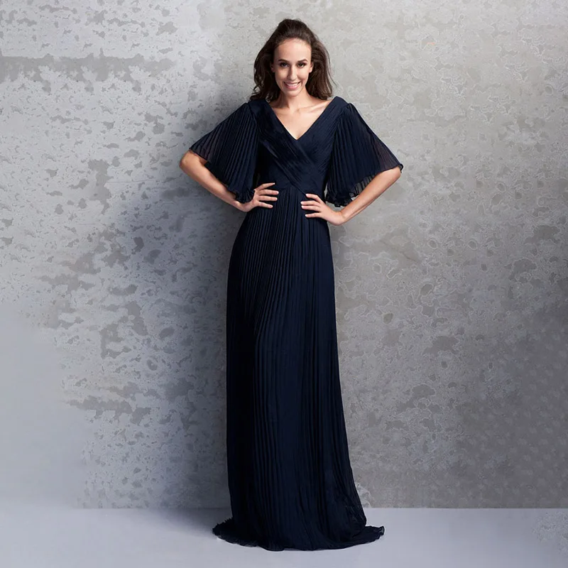 Mother of The Bride Dresses with Cape Chiffon Trumpet Sleeve V-Neck Slim Mother of Groom Gown Vestido Mae Da Noiva for Wedding
Mother of The Bride Dresses with Cape Chiffon Trumpet Sleeve V-Neck Slim Mother of Groom Gown Vestido Mae Da Noiva for Wedding