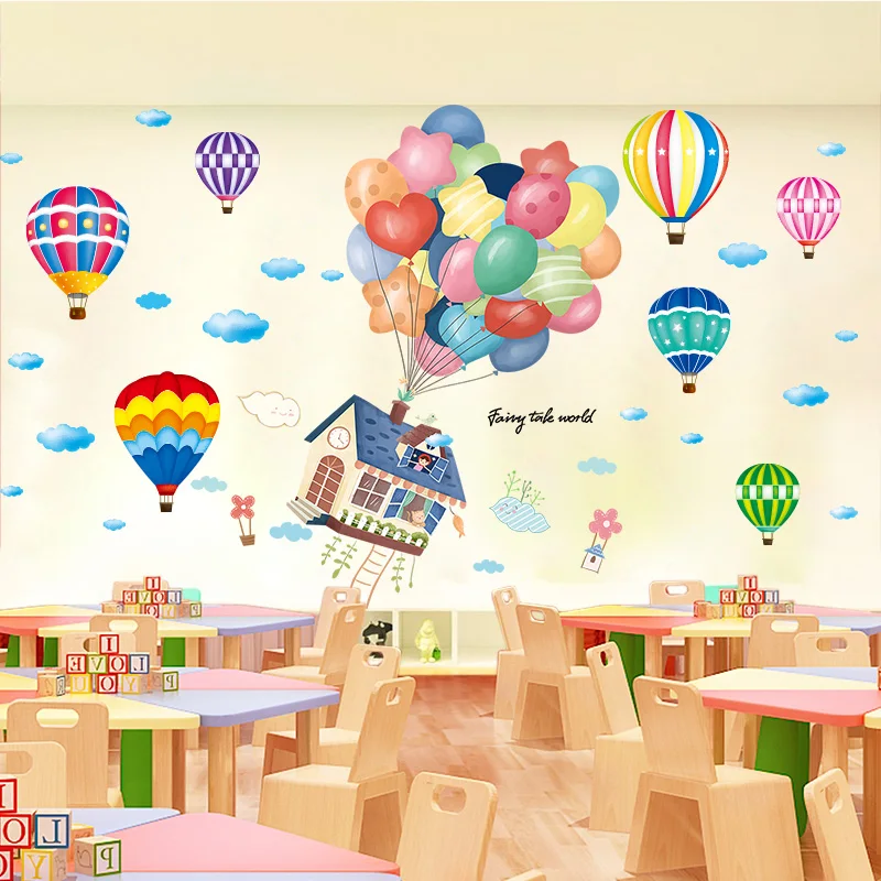 Hot Air Balloons Wall Stickers DIY Cartoon House Wall Decals for Kids Rooms Baby Bedroom Kindergarten Nursery Home Decoration
Hot Air Balloons Wall Stickers DIY Cartoon House Wall Decals for Kids Rooms Baby Bedroom Kindergarten Nursery Home Decoration