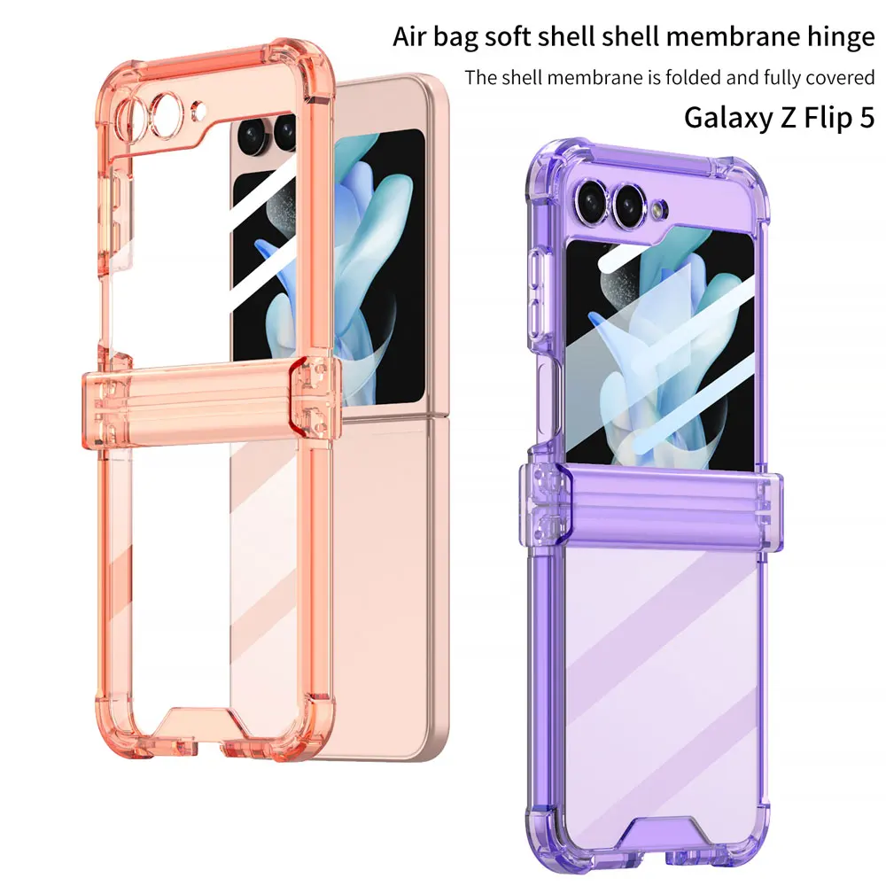 Four Corner Anti-fall Rotating Shaft Transparent Case For Samsung Galaxy Z Flip 5 Integrated Shell Membrane Bump Protection Case
Four Corner Anti-fall Rotating Shaft Transparent Case For Samsung Galaxy Z Flip 5 Integrated Shell Membrane Bump Protection Case