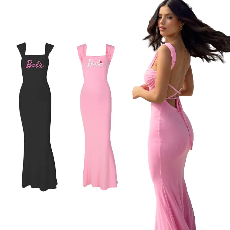 Сексуальное модное облегающее платье Барби, платье на бретелях с открытой спиной, Универсальное длинное платье без рукавов для красивых девушек
Сексуальное модное облегающее платье Барби, платье на бретелях с открытой спиной, Универсальное длинное платье без рукавов для красивых девушек