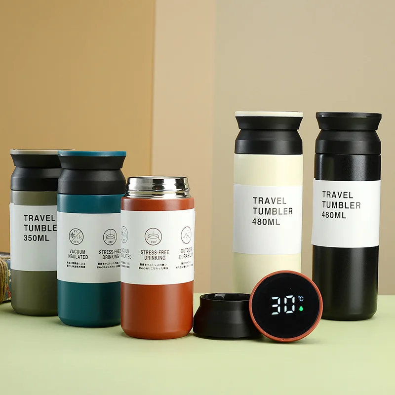 Thermos Cup Coffee Tea Mug 480ML Japanese Classical Style Stainless Steel Vacuum Flask Water Bottle With Filter LED Display
Thermos Cup Coffee Tea Mug 480ML Japanese Classical Style Stainless Steel Vacuum Flask Water Bottle With Filter LED Display