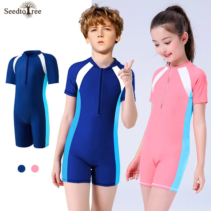 3-16Y Children's Swimsuit Boys Girls One-piece Wetsuit Short Sleeved Children's Beach Wear Quick-drying Swimwear
3-16Y Children's Swimsuit Boys Girls One-piece Wetsuit Short Sleeved Children's Beach Wear Quick-drying Swimwear