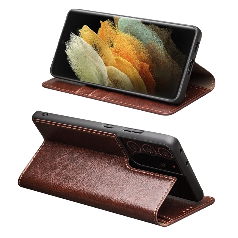 Роскошный чехол QIALINO из натуральной кожи для телефона Samsung Galaxy S21 S22 S23 Plus, флип-чехол с отделениями для карт для S21/S22/S23Ultra
Роскошный чехол QIALINO из натуральной кожи для телефона Samsung Galaxy S21 S22 S23 Plus, флип-чехол с отделениями для карт для S21/S22/S23Ultra