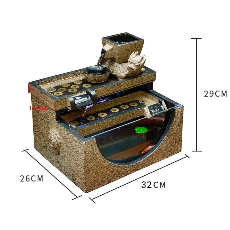 Zhaoqi office decoration ornaments, living room tabletop fish tank, circulating water flow, aquatic wealth ornaments
Zhaoqi office decoration ornaments, living room tabletop fish tank, circulating water flow, aquatic wealth ornaments