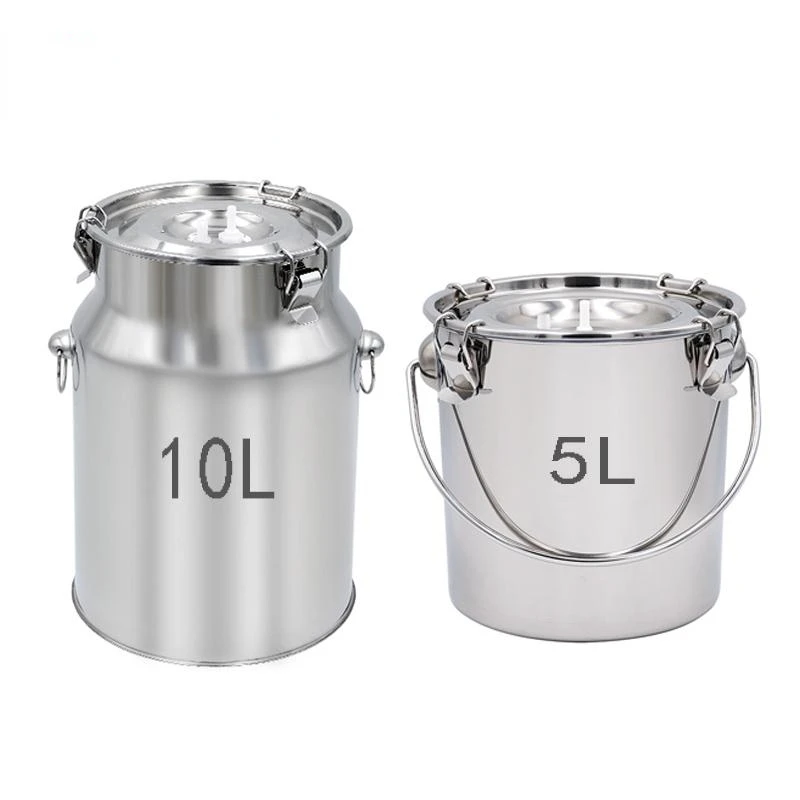 

5/10L Stainless Steel Cow Milk Bucket Farm s Goats Vacuum Pump Pasture Sheep Electric Milking Machine Accessories