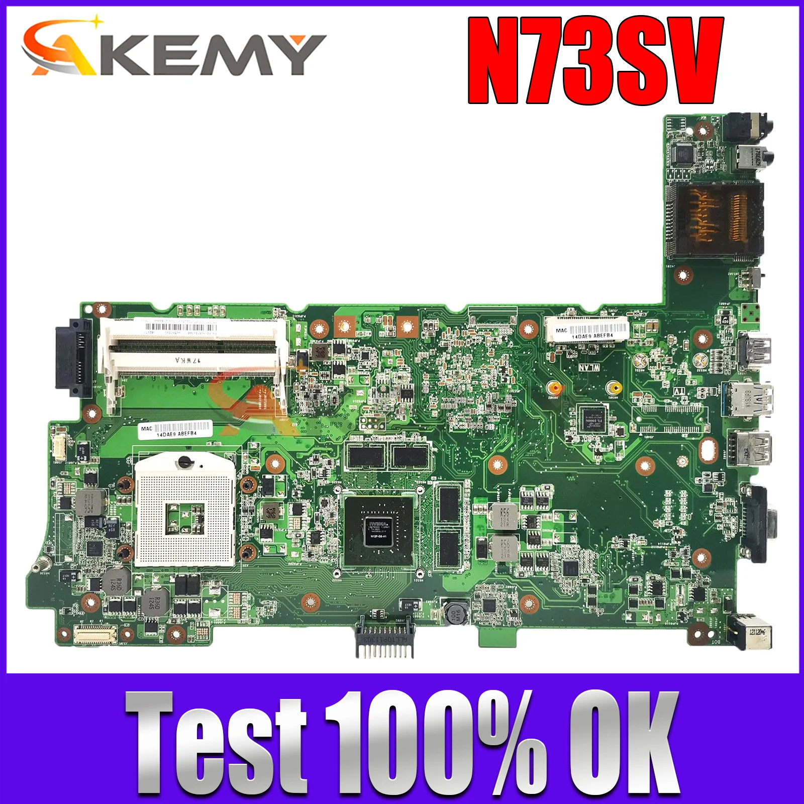 N73SV Laptop Motherboard For ASUS N73S N73SM Mainboard HM65 GT540M 100% Working
N73SV Laptop Motherboard For ASUS N73S N73SM Mainboard HM65 GT540M 100% Working