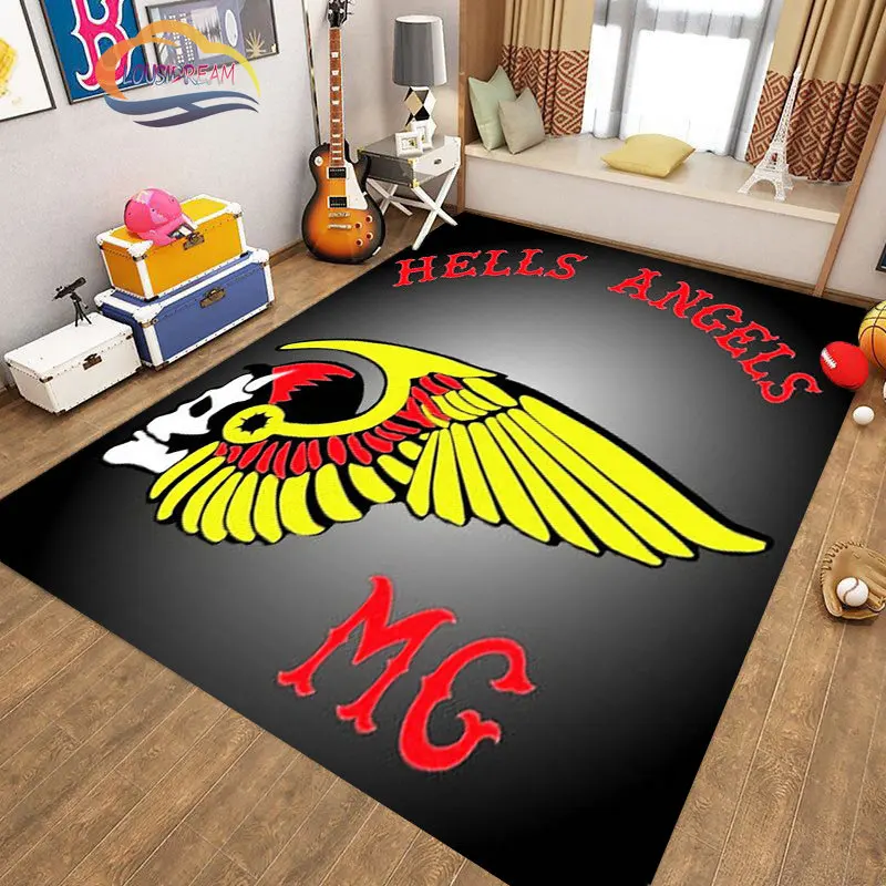 Hell Angel Logo Print Carpet Fashion motorcycle Non -slip carpet Living room and bed decoration Floor Mat Kid rug
Hell Angel Logo Print Carpet Fashion motorcycle Non -slip carpet Living room and bed decoration Floor Mat Kid rug
