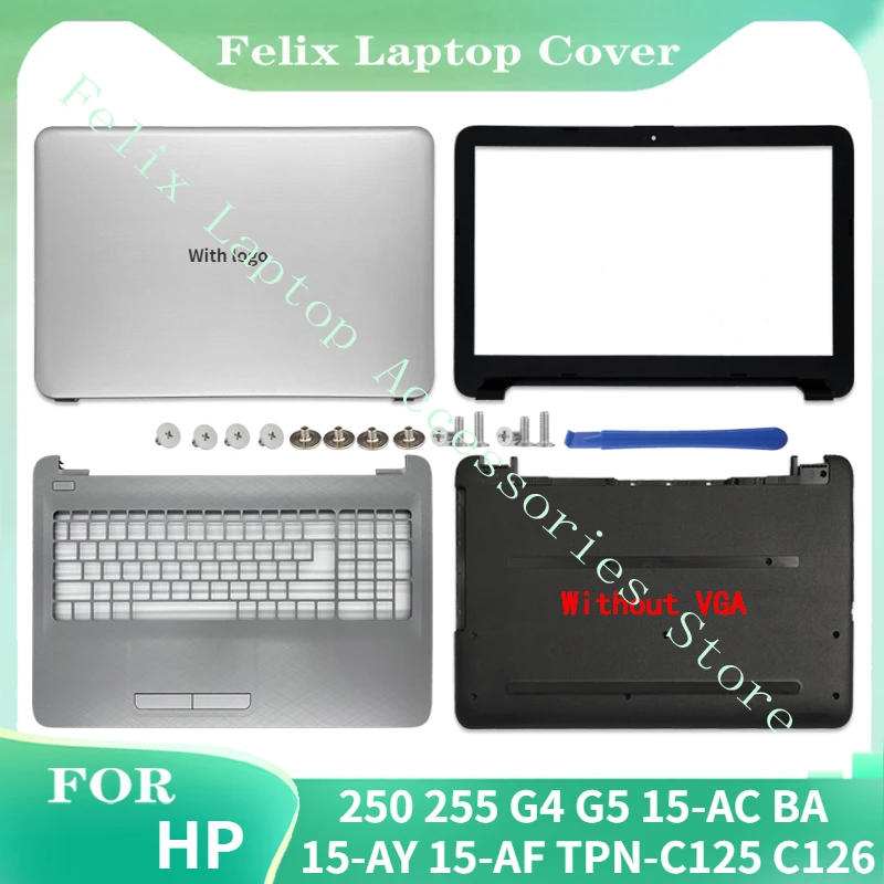NEW For HP 250 255 G4 G5 15-AC BA 15-AY 15-AF TPN-C125 C126 Laptop LCD Back Cover/Front Bezel/Hinges/Palmrest/Bottom Case Silver
NEW For HP 250 255 G4 G5 15-AC BA 15-AY 15-AF TPN-C125 C126 Laptop LCD Back Cover/Front Bezel/Hinges/Palmrest/Bottom Case Silver