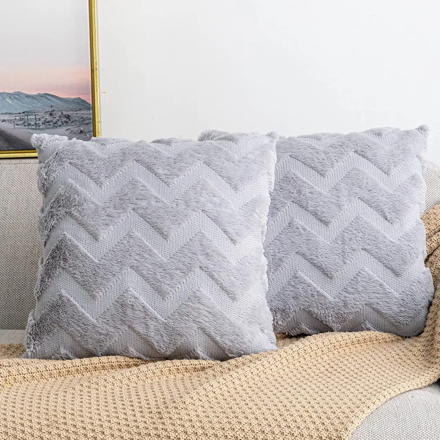 Plush Solid Color Wave Stripe Soft Cushion Cover 45x45cm Sofa Living Room Decoration Nordic Home Style Comfortable Pillowcase
Plush Solid Color Wave Stripe Soft Cushion Cover 45x45cm Sofa Living Room Decoration Nordic Home Style Comfortable Pillowcase
